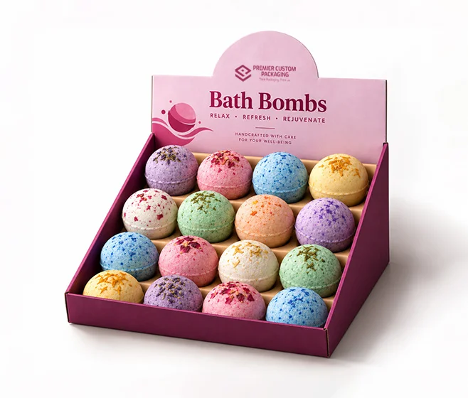 custom bath bomb display boxes